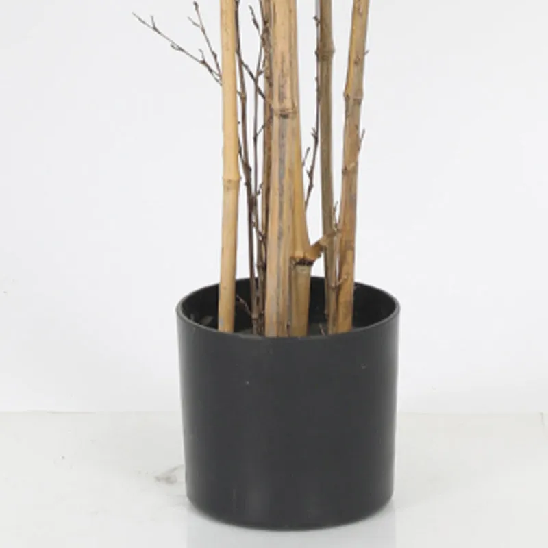 Sprouta Artificial Bamboo Plant With Black Plastic Pot - 5 Feet media 5
