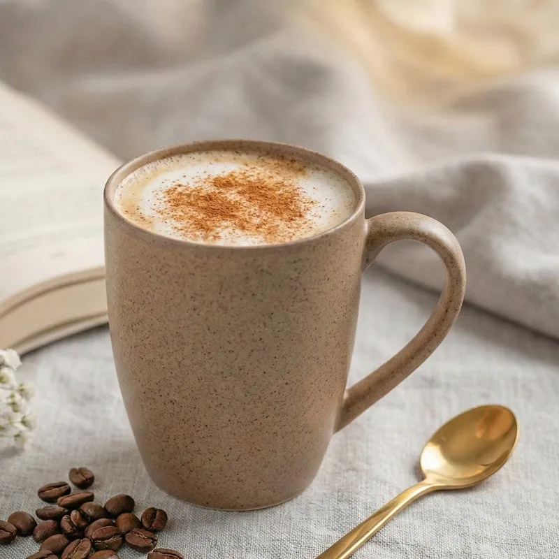 Sip & Style Ceramic Coffee Mug (Bamboo Brown) - 300 mL media 1