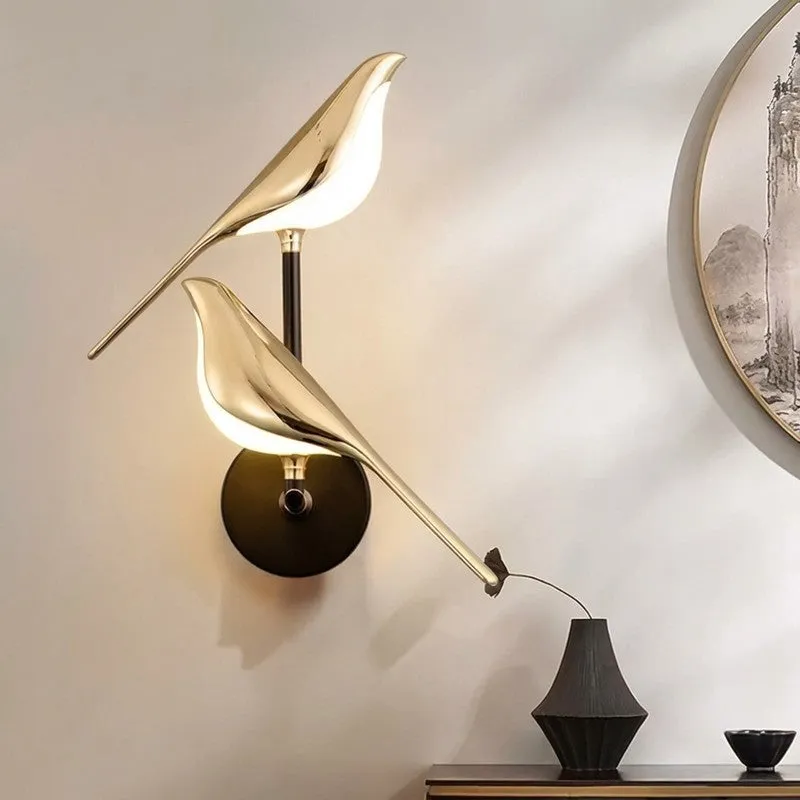 Winged Glow Acrylic & Metal Wall Lamp media 5
