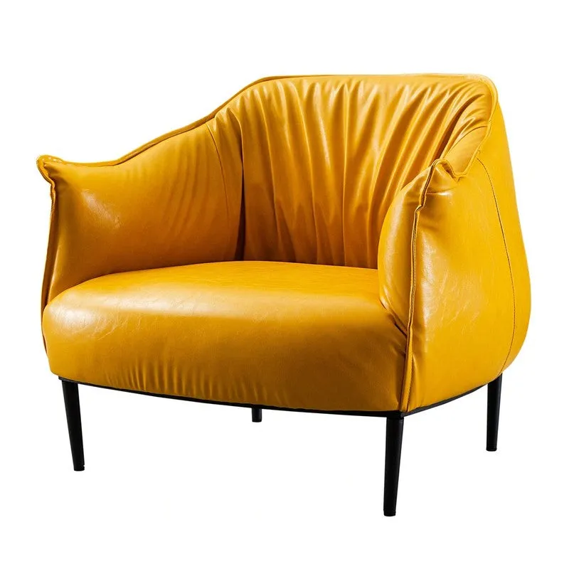 Elvora Neem Wood Accent Chair - Yellow media 7