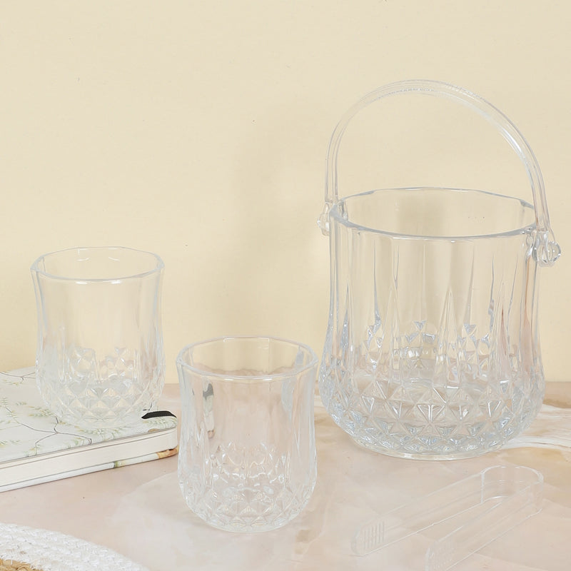Lado 1000 ML Ice Bucket With 200 ML Glass And Tong - Four Piece Set media 3