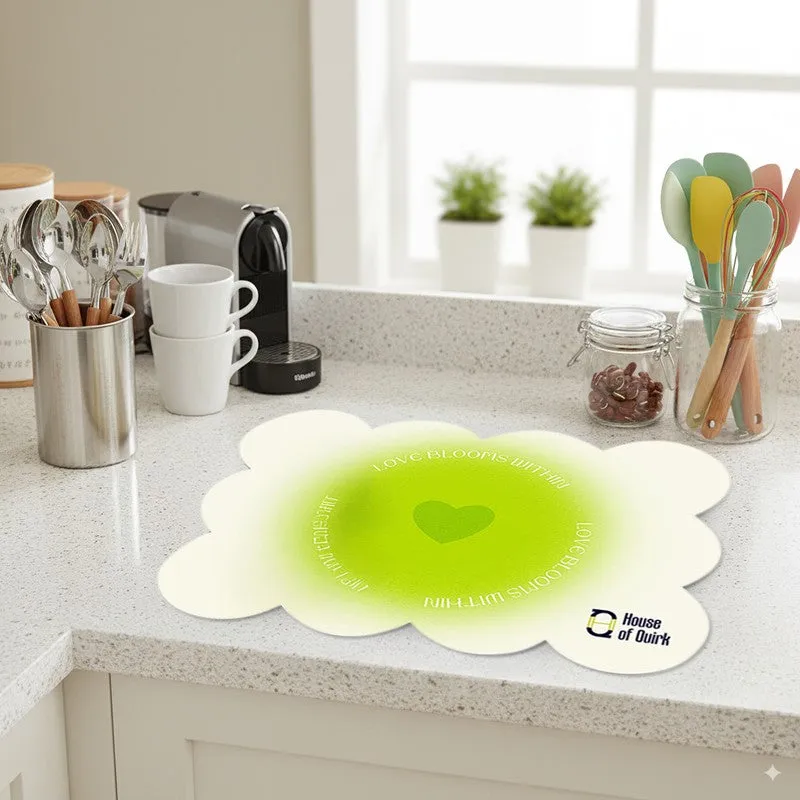 Bubbles & Green Dish Drying Mat media 1