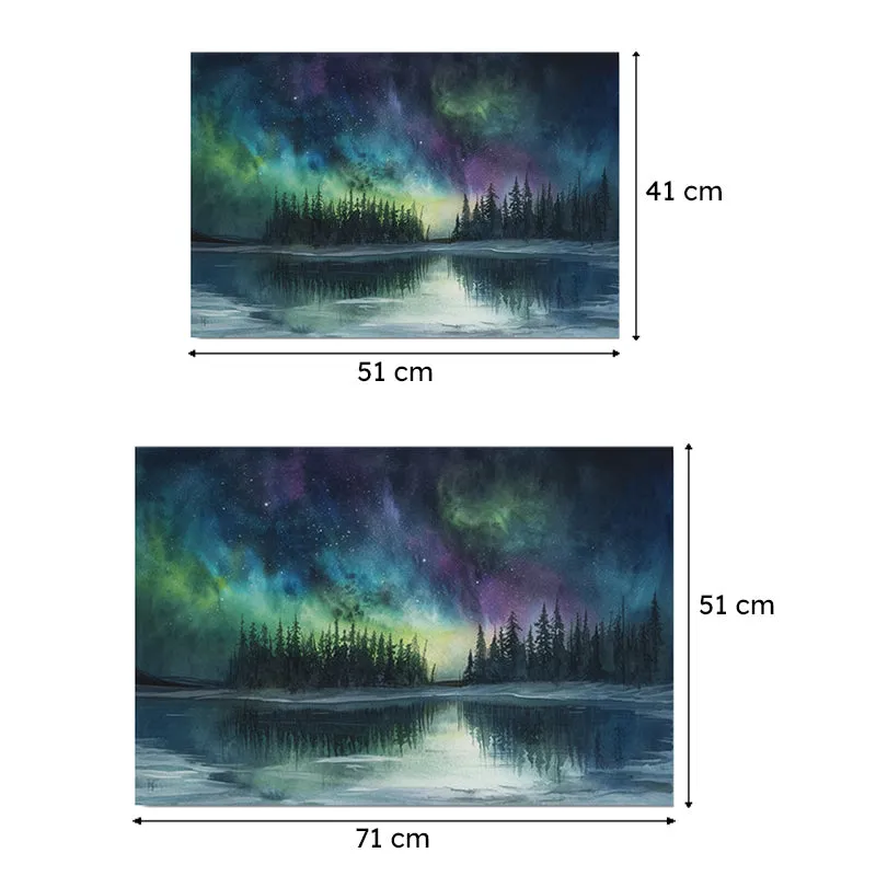 Aurora Reflections Canvas Wall Painting media 6