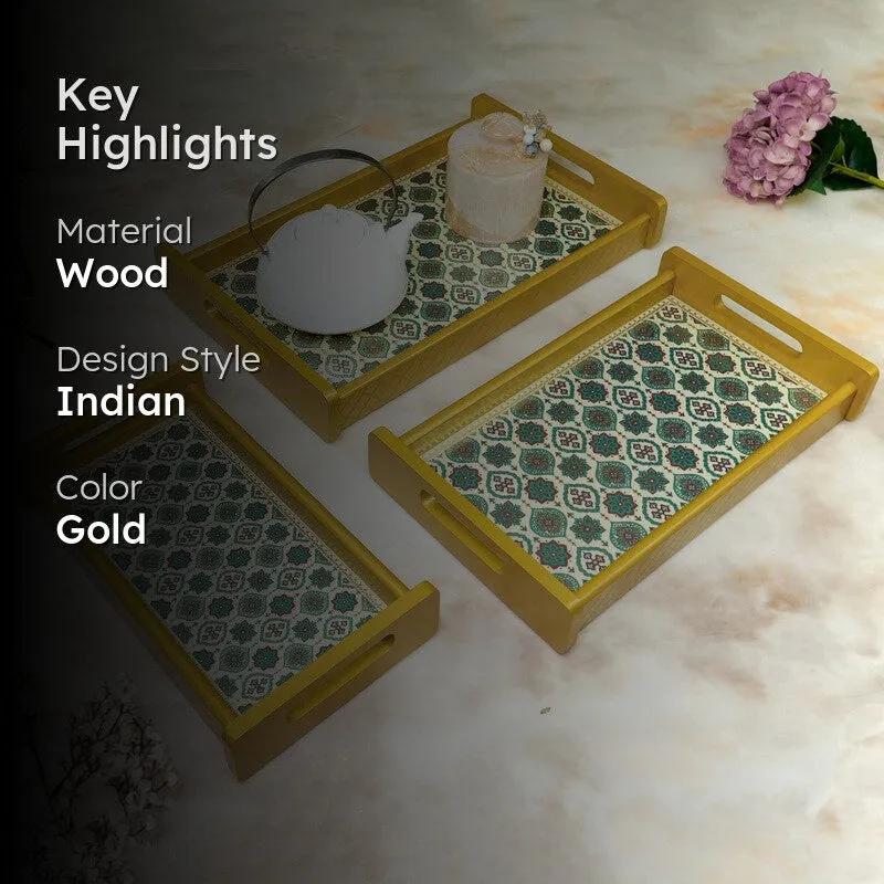 Zentha Wooden Serving Tray - Set Of Three media 2