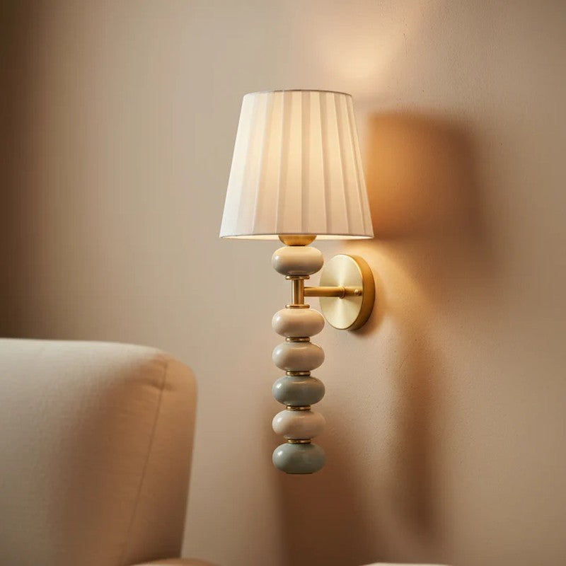 Linen Grace Ceramic Wall Lamp media 3