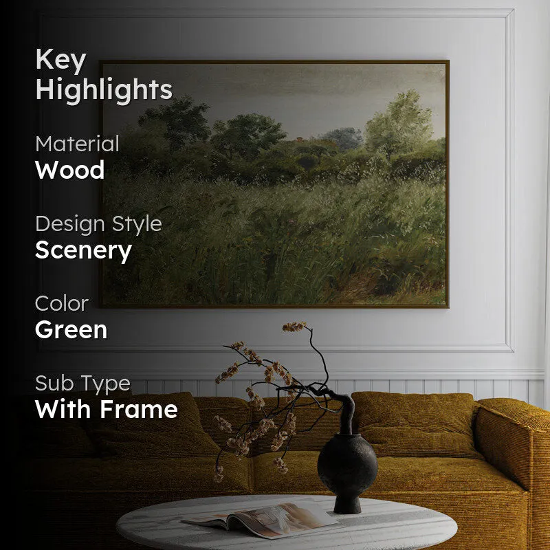 Windy Plains Wood Wall Art With Frame - Black media 2