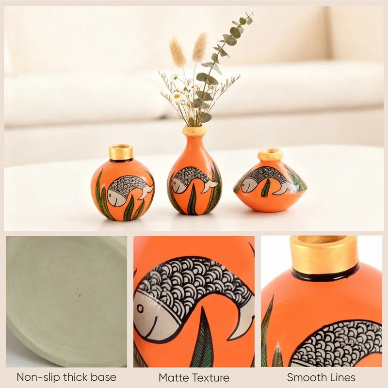 Indradyumn Terracotta Vase - Three Piece Set media 7