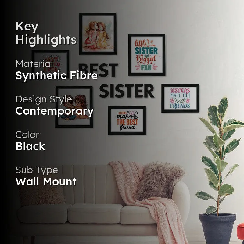 Lembrete "Best Sister" Synthetic Photo Frame - Seven Piece Set media 2