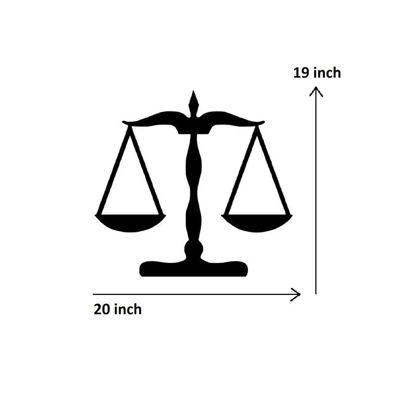 Justice Scale Black Iron Wall Accent media 5