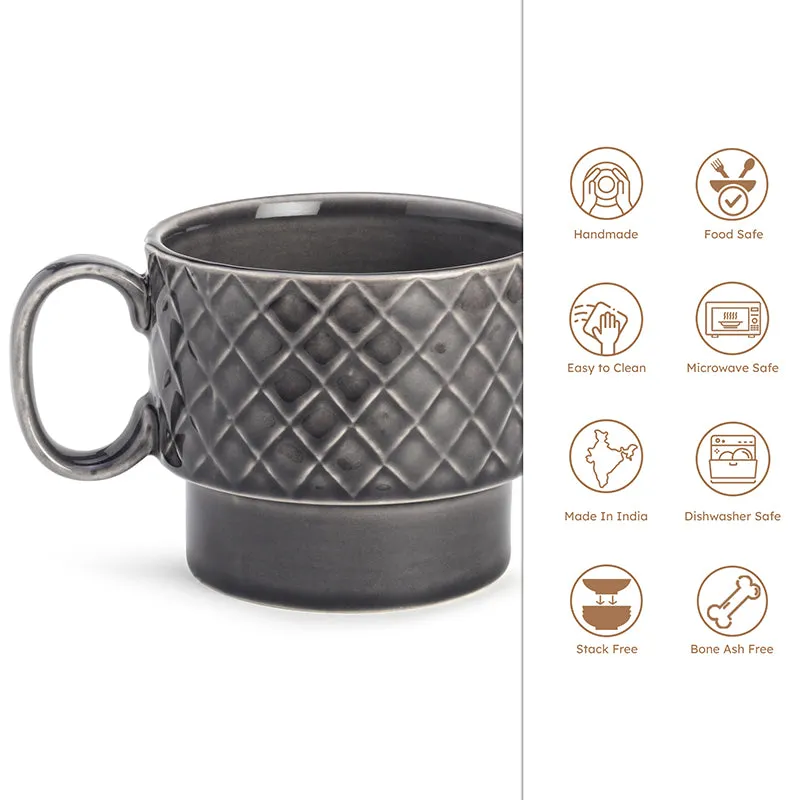 Fjord Ceramic Coffee Mug (500 mL) - Grey media 3