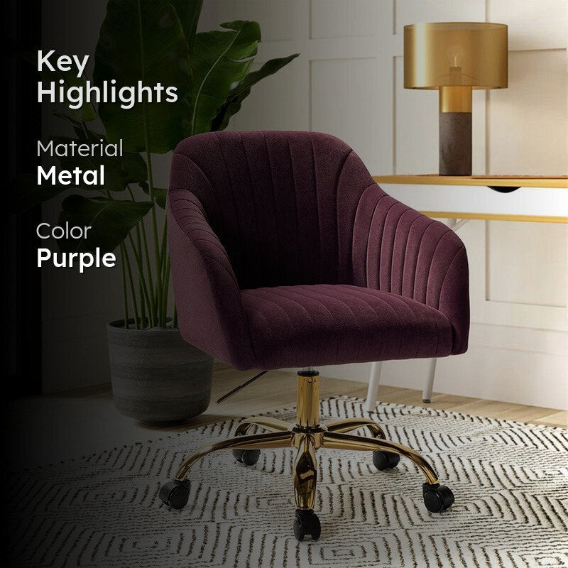 Seaton Metal Office Chair  -  Purple media 2