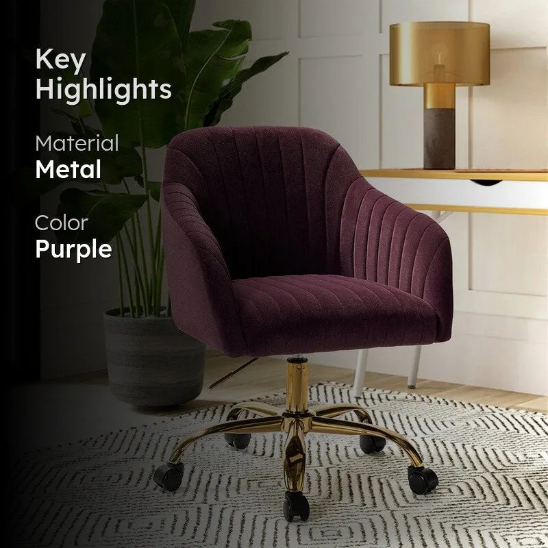 Seaton Metal Office Chair  -  Purple media 2