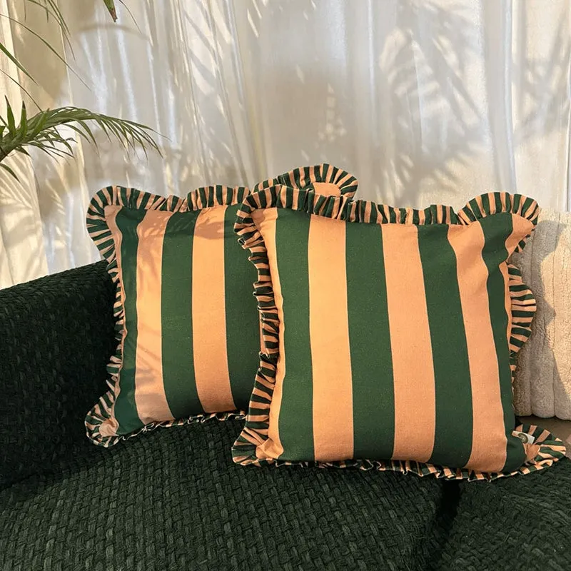 Stripe II Cushion Cover (Green) - Set Of Two media 1