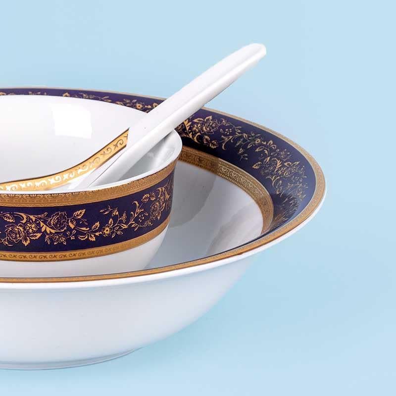 Blue Gold Dinner Set - 33 Piece Set media 5