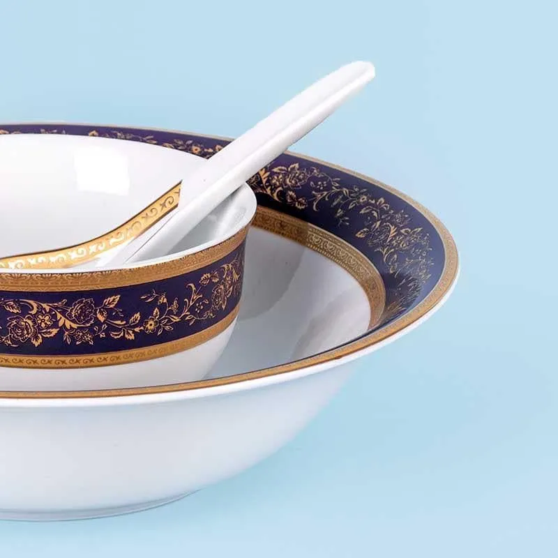 Blue Gold Dinner Set - 33 Piece Set media 5