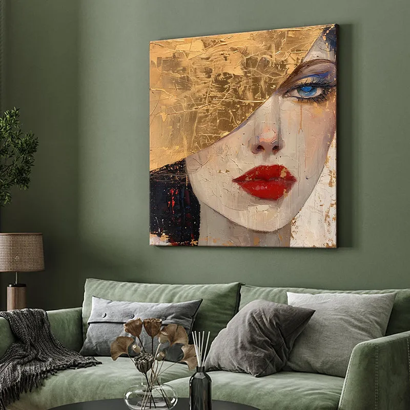Woman Face Wall Painting media 4
