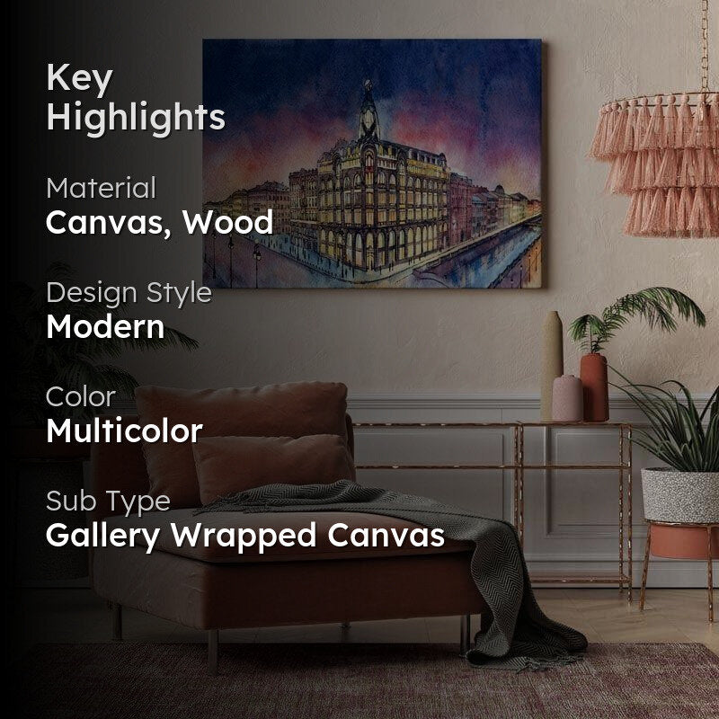Saint-Petersburg Canvas Wall Painting - Gallery Wrap media 2