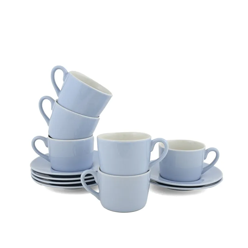 MochaMuse Cup & Saucer (Blue/190 mL Each) - Set of Six - 4