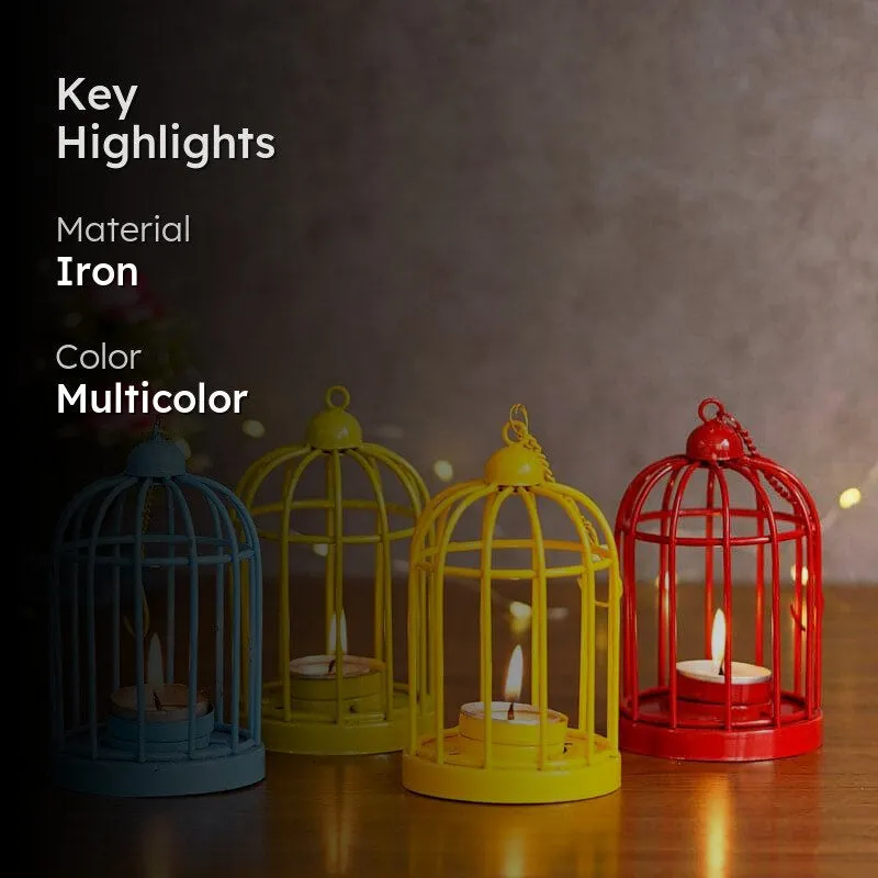 Bird Home Tealight Candle Holder - Set Of Four media 2