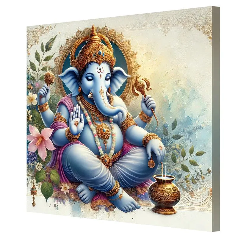 Pillaiyar Wall Poly Canvas Painting media 6