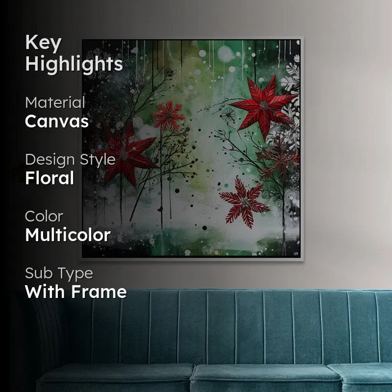 Winter Magic Floral Wall Painting media 2