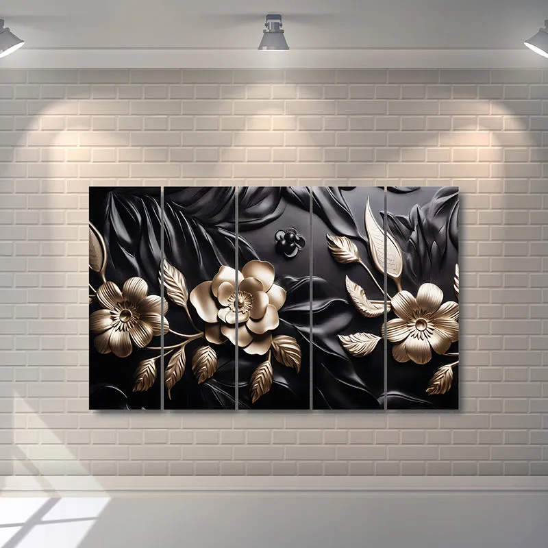 Flora Obsidia II Canvas Wall Art - Set Of Five media 3