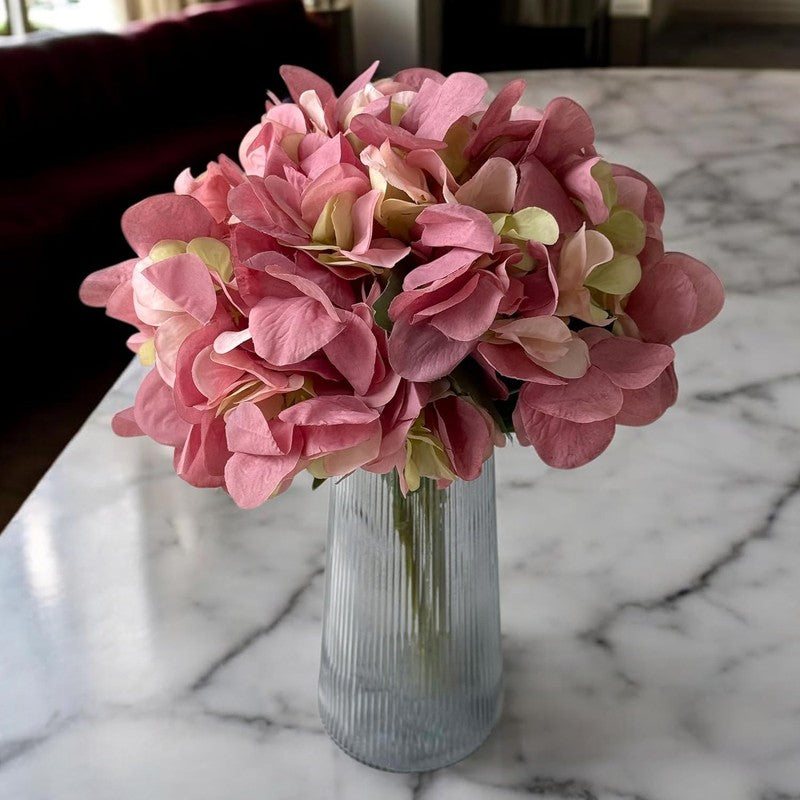 Hydrangia Silk Artificial Flower - Pink media 3