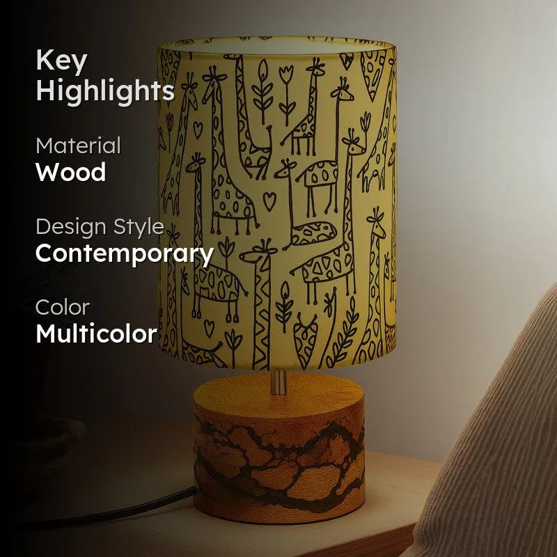 LumaForm Sleek Wooden Table Lamp - Multicolor media 2