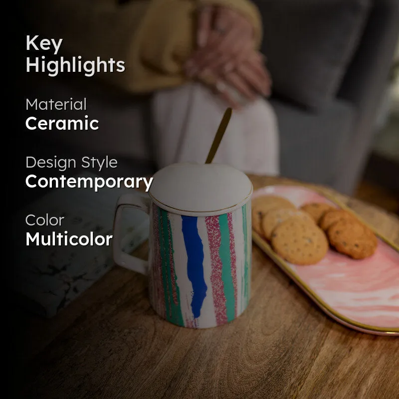 Zada Ceramic Coffee Mug (450 mL) - Two Piece Set media 2