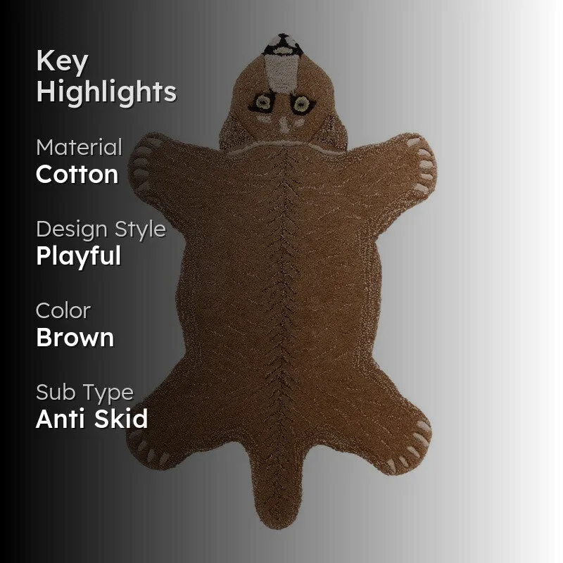 Jungle Cub Cotton Carpet - Brown media 2