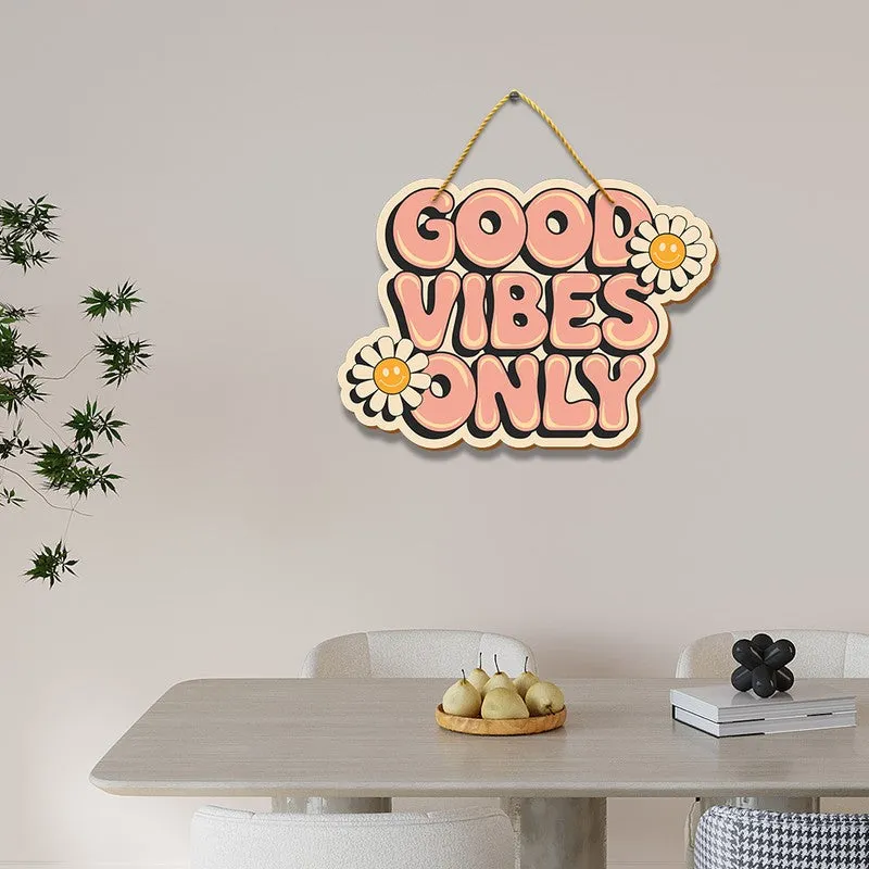 Good Vibes Hanging Plaque MDF Wall Accent media 3