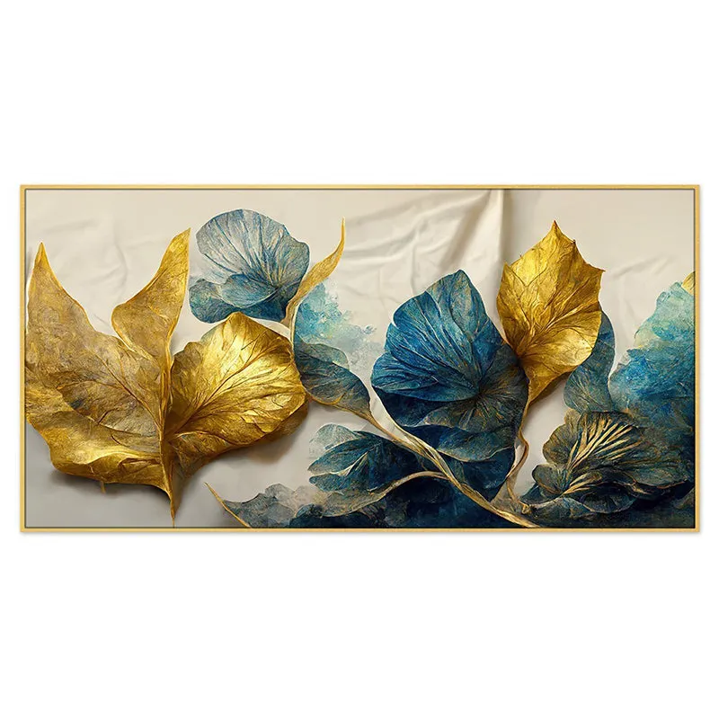 Indigo & Gold Canvas Wall Painting media 3