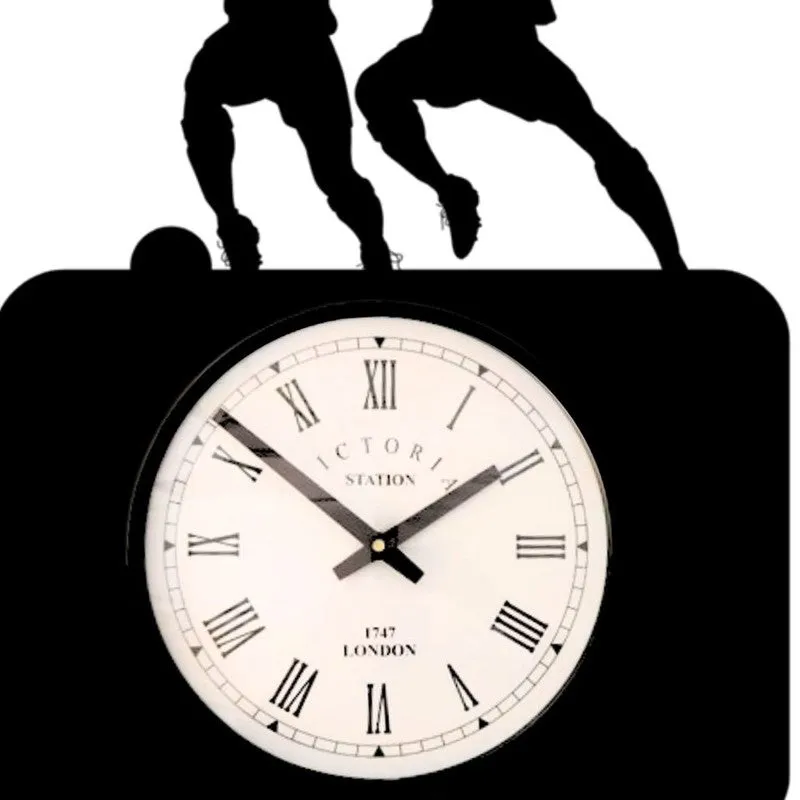 Player Steel Analog Wall Clock - Black media 5