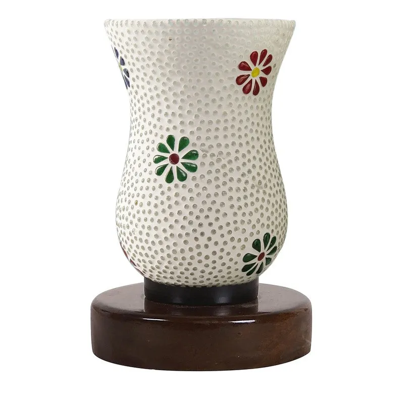 Glazora Mosaic Glass Table Lamp With Wooden Base - Multicolor media 5