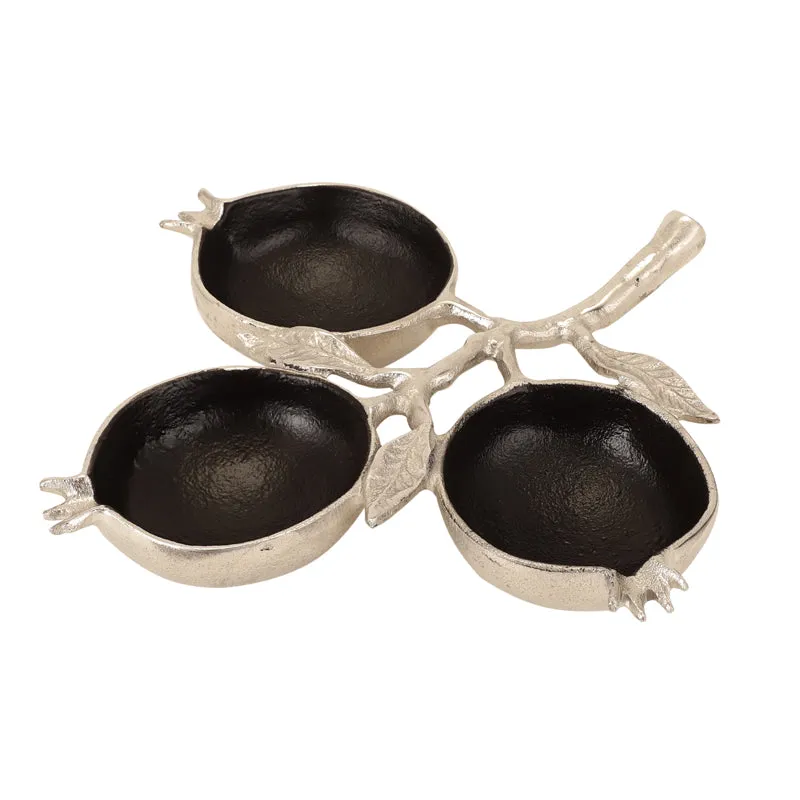Pomegranate Shine Aluminum Platter - Black & Silver media 3