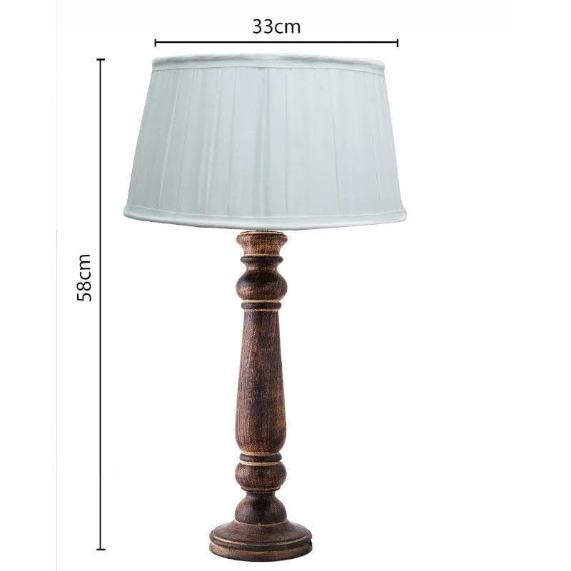 Nivriti Fabric Table Lamp - White,Brown media 5