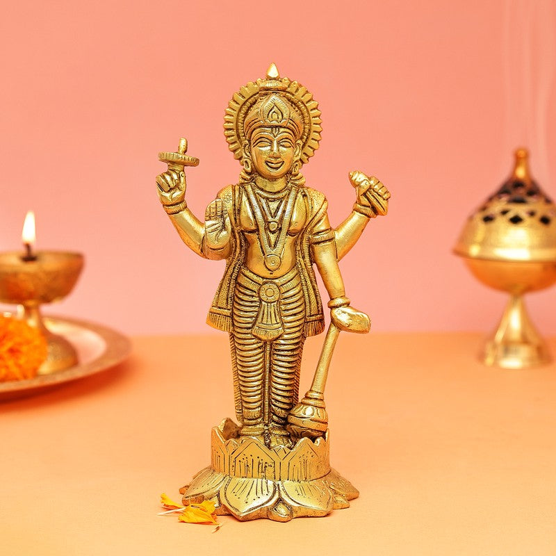Sri Vishnu Divine Brass Idol media 3