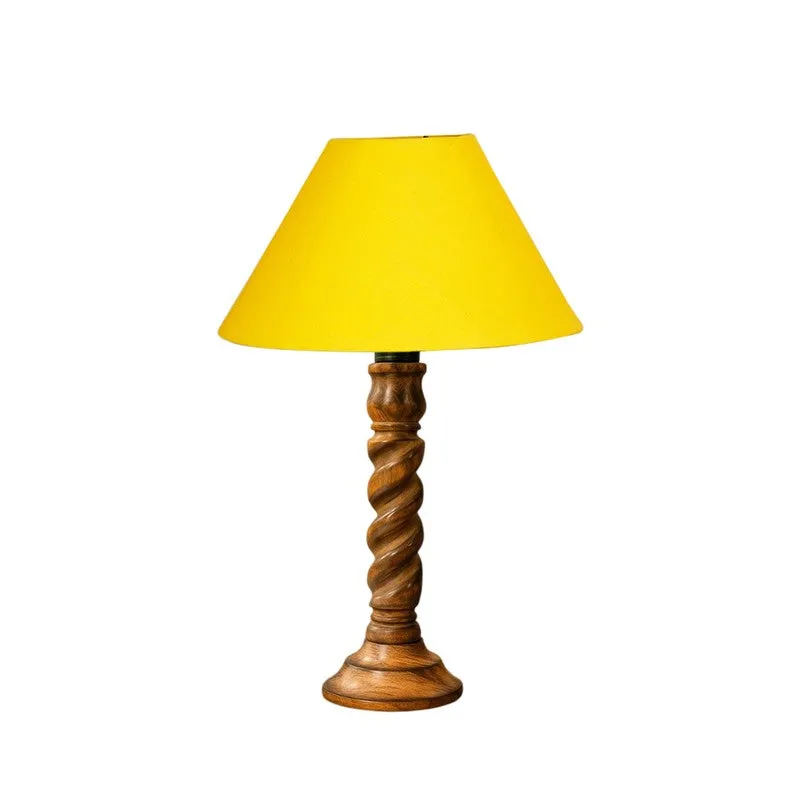 Elvane Vyno Wooden Table Lamp - Yellow media 5