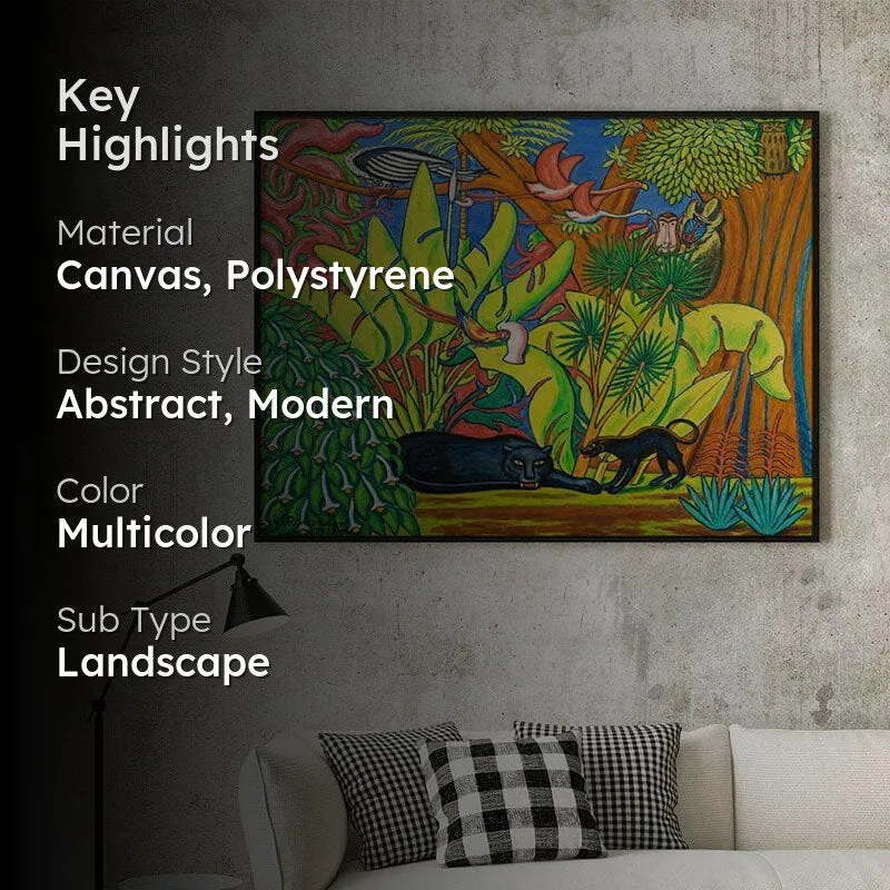 Safari Canvas Painting - Black Frame media 2