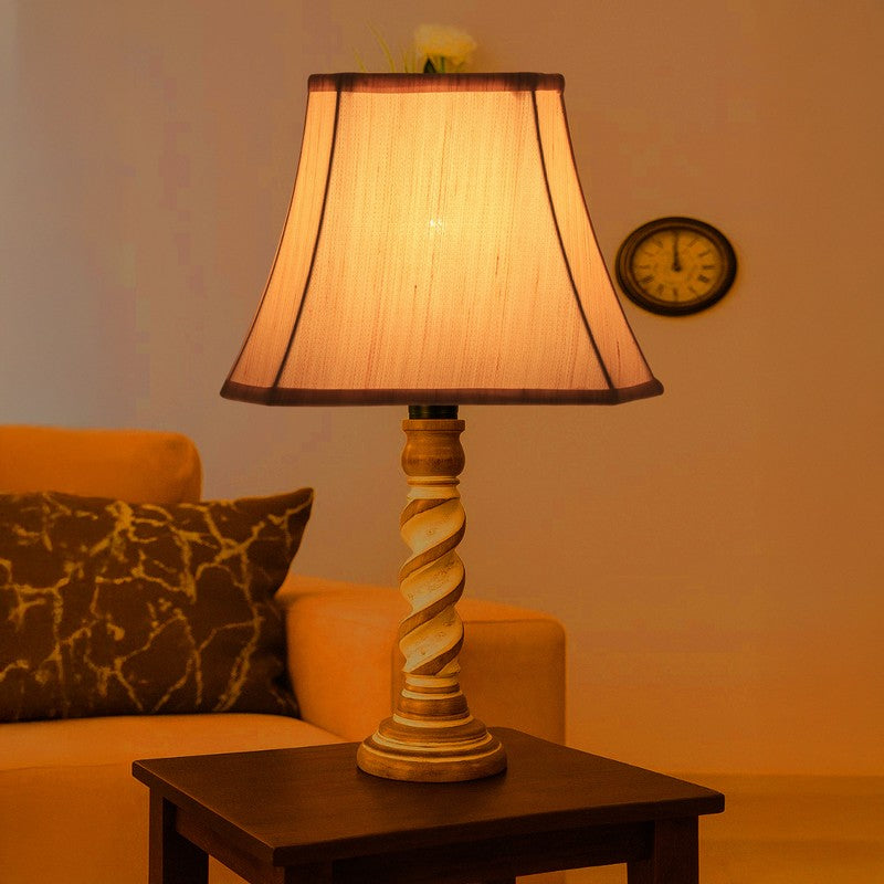 Modera Ryno Wooden Table Lamp - OffWhite