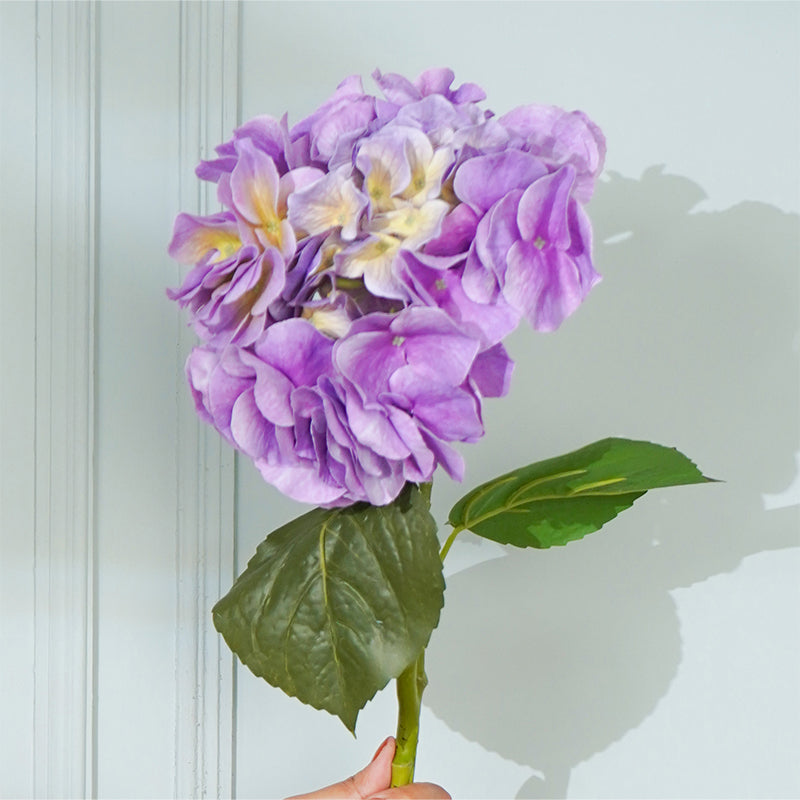 Faux Autumn Hydrangea Flower Stick (Purple) - 25 CM media 4