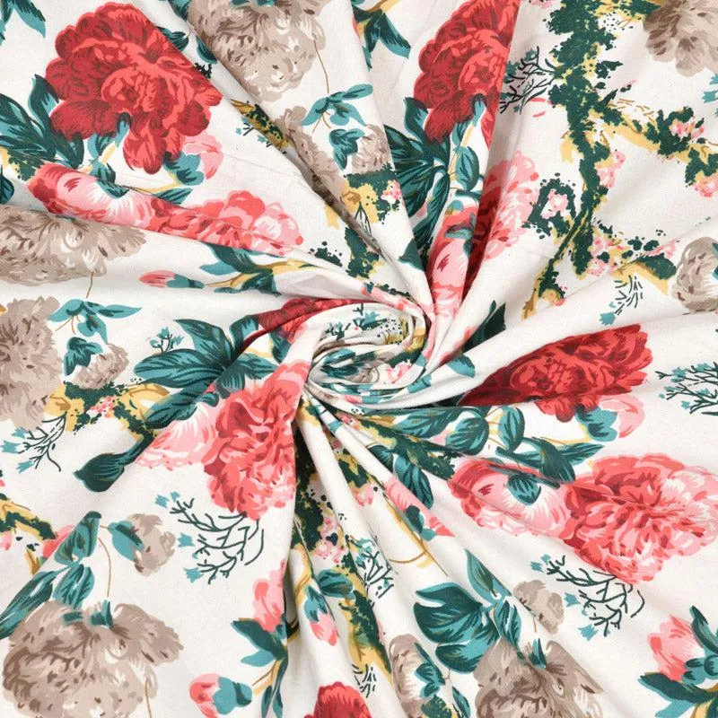 Mivaana Floral Curtain (Peach) - Set Of Two media 5