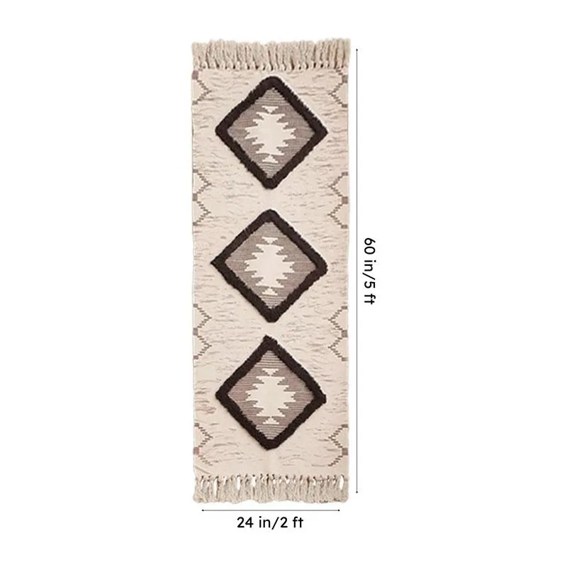 Boho Weave II Cotton Runner Rug - Brown media 8
