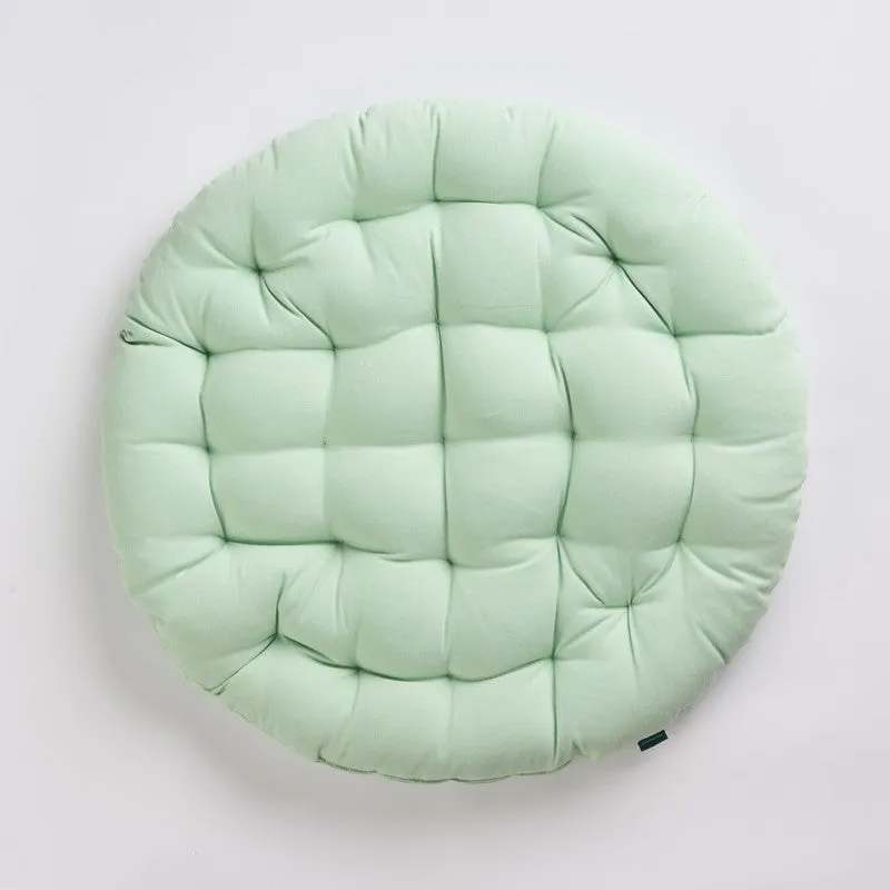 Fluffpod Solid Cotton Floor Cushion (Sage Green) - Set Of Two media 4