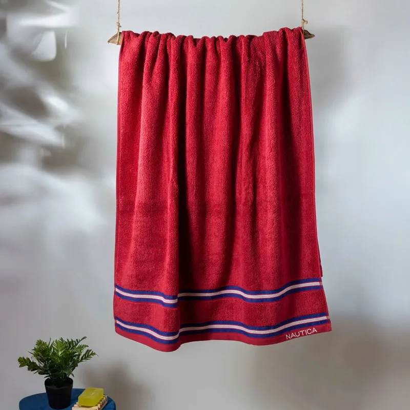 Nautica Dove Dual Down Bath Towel - Red media 1
