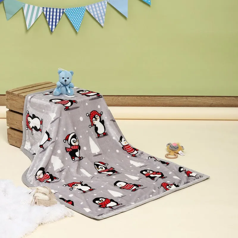 Monte Carlo Penguin Playtime Blanket (Grey) - 600 GSM media 3