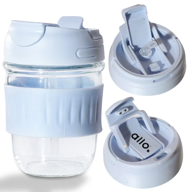 Lazo Glass Sipper - Light Blue media 1