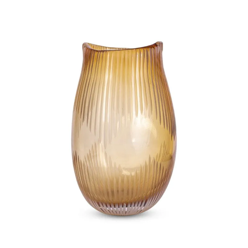 Gridon Glass Vase - Gold media 4