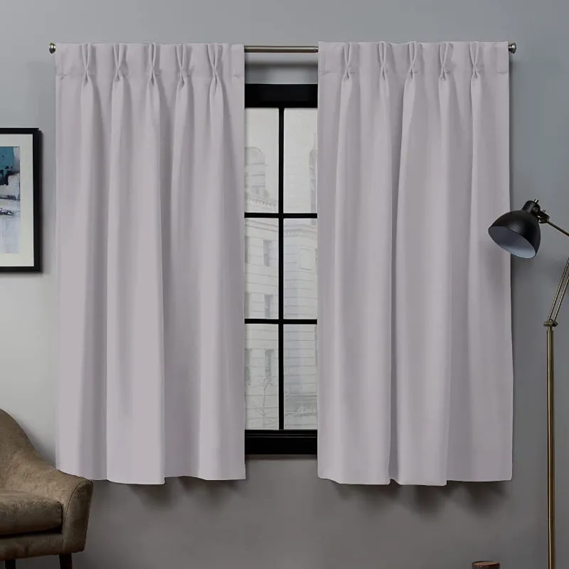 Imora Double Pinch Pleat Short Width Curtain - Silver media 3