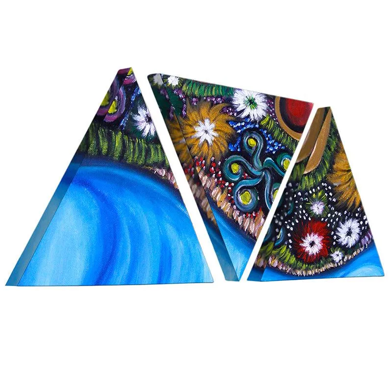 Cosmic Triad Modern Canvas Wall Art - Set Of Three media 3